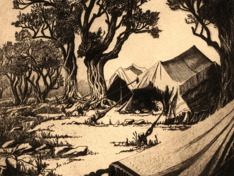 1874-Ephraim Moses Lilien - Tende degli arabi